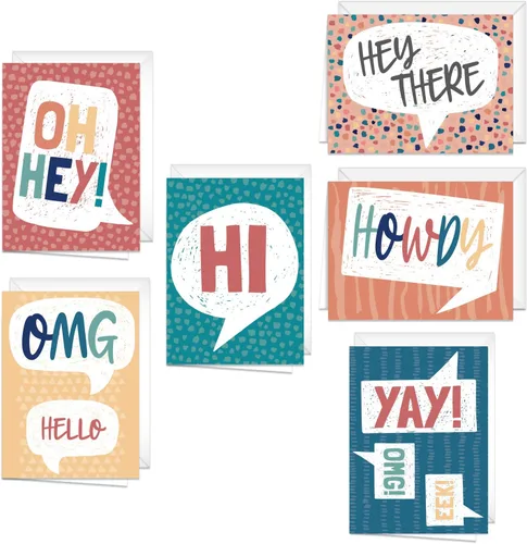 Miniatura 12 de Canopy Street Bestie Food - Tarjetas de notas / 4 5/8 pulgadas x 6 1/4 pulgadas / 12 tarjetas de felicitación ilustradas de Thinking Of