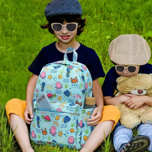 Miniatura 3 de CAMTOP - Conjunto de mochila y lonchera con estampados divertidos para niños de preescolar y primaria