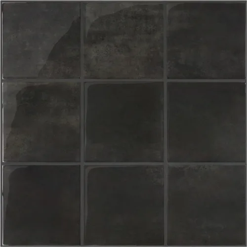 Miniatura 11 de Commomy Azulejos adhesivos negros más gruesos para despegar y pegar - 10 piezas de 12.0 x 12.0 pulgadas - Azulejos adhesivos 3D para salpicaduras