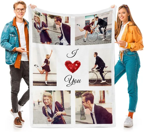 Miniatura 21 de Printwoo Mantas personalizadas con foto, manta de fotos personalizada, mantas personalizadas con imagen, regalos personalizados para mujeres