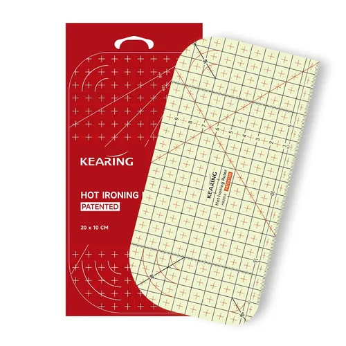 Miniatura 13 de KEARING, Nueva regla de dobladillo caliente para costura, juegos de plantillas de acolchado, regla patentada resistente al calor antideslizante