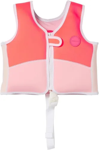 SUNNYLiFE Chaleco de natación - Fabricado con neopreno más una cremallera frontal segura y desarrolla confianza en el agua. Chaleco de natación para
