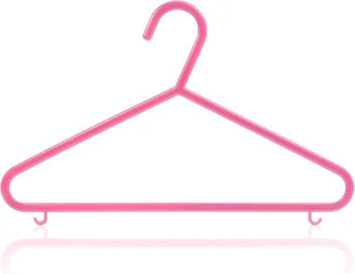 Miniatura 2 de HANGERWORLD 18 rosa 11.4 pulgadas niños bebé bebé niño pequeño plástico pantalones barra ropa ropa perchas