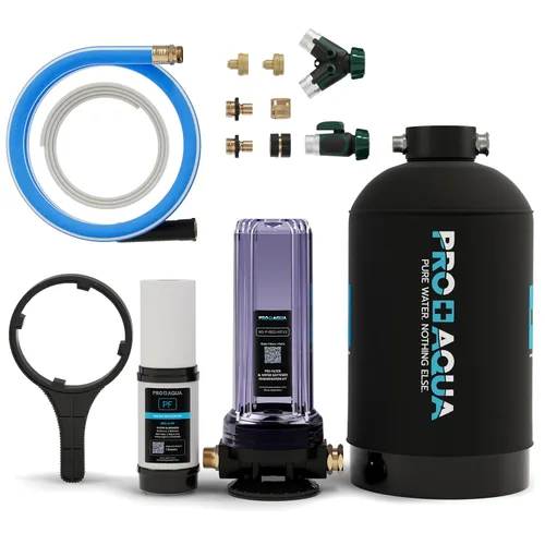 Miniatura 9 de PRO+AQUA Suavizante de agua portátil de 16,000 granos para RV, remolques, barcos, lavado de autos móvil, lavado a presión, protege los sistemas