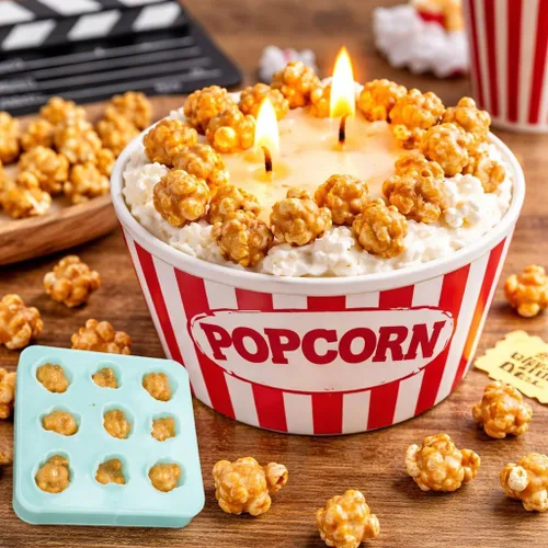 Miniatura 2 de Molde de silicona para palomitas de caramelo - Molde para hacer velas - Molde de resina - Molde de jabón - Molde flexible realista NC083