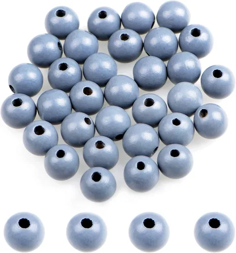 Miniatura 7 de AD Beads Cuentas de madera con espacio libre para manualidades, cuentas de madera con agujero grande surtidas para hacer collares, pulseras