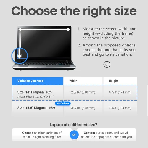 Miniatura 6 de VINTEZ Protector de pantalla de luz azul para monitor de computadora y portátil de 14 pulgadas, película de bloqueo de luz azul anti-UV para PC