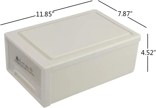 Miniatura 3 de Cajón de almacenamiento apilable de plástico de 6 cuartos de galón, 3 paquetes