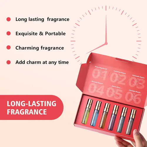 Miniatura 4 de Perfume para mujer, juego de 6 perfumes de estilo regional para mujer, perfecto para regalo, perfumes de fragancia de larga duración para ocasiones
