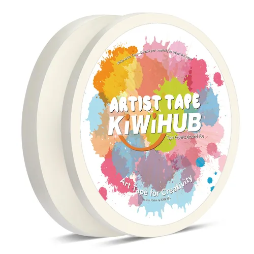 Paquete de 2 cintas blancas de artista para papel de acuarela, cinta adhesiva de arte blanca para dibujar pintura, lienzo, enmarcado, sin ácidos,