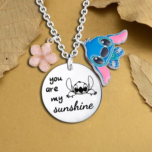 Miniatura 3 de Waeceip Collar de puntada, bonito collar de puntada, regalos para niñas, hija, hijo, amigos, regalos You Are My Sunshine Stitch, decoración