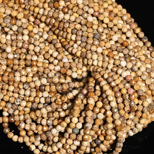 Miniatura 87 de 180 piezas 2mm Cuentas de piedras preciosas de turquesa africana natural facetada redonda suelta para hacer joyas