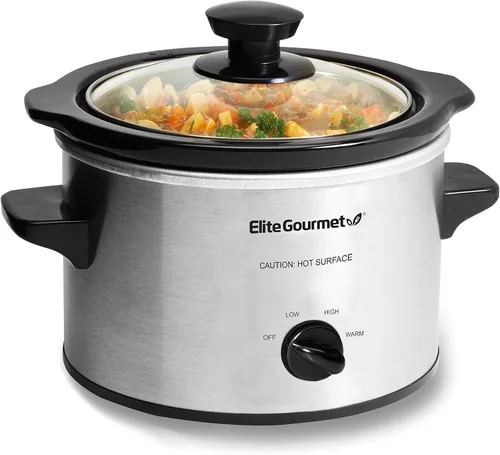 Miniatura 9 de Elite Gourmet MST-275XR# - Olla eléctrica de cocción lenta ovalada, temperatura ajustable, para preparar entradas, salsas y guisos, con tapa de Rojo