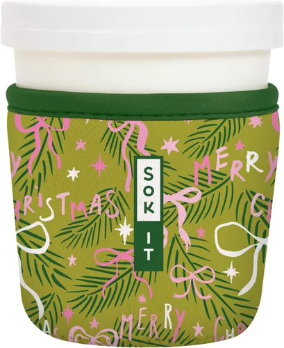 Miniatura 144 de Sok It IceCreamSok - Funda de neopreno aislada (flores abstractas, pintas de helado cónicas)