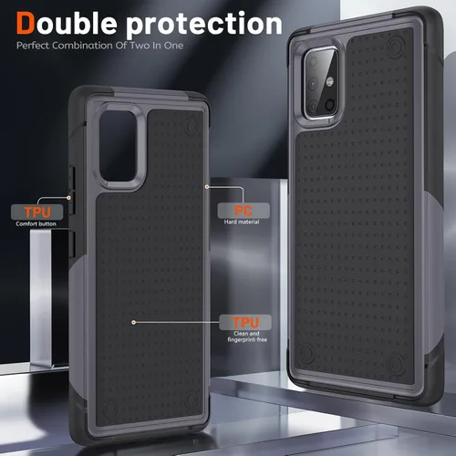 Miniatura 174 de Jeylly Compatible con Samsung Galaxy A22 5G Funda, Funda Samsung A22 5G con 2pcs protectores de pantalla de vidrio templado