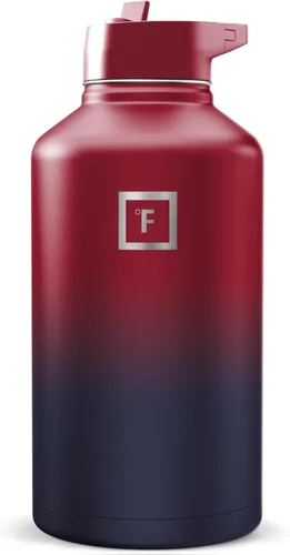 Miniatura 36 de IRON °FLASK Frasco de hidratación para acampar y senderismo con boquilla, botella de agua deportiva de acero inoxidable aislada de boca ancha, Aurora