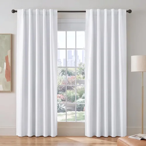 Miniatura 73 de PONY DANCE Cortinas cortas con aislamiento térmico para ventana pequeña, para guardería, baño, cocina, lavandería, caravana, sótano, 29 pulgadas