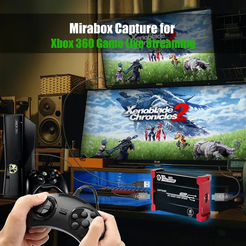 Miniatura 3 de Mirabox Tarjeta de captura para Nintendo Switch, USB3.0 1080P 60FPS Tarjeta de captura de audio de video, soporte de entrada 4K @30Hz y paso a