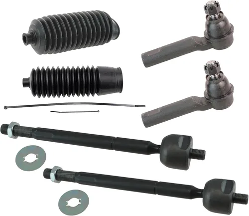 Miniatura 42 de TRQ Kit de dirección interior y exterior para lado del conductor y del pasajero delantero, con cremallera de dirección y fuelle de piñón compatible