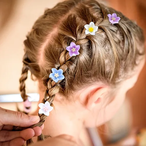Miniatura 5 de YISSION Mini pinzas para el pelo de flores, horquillas y pasadores para niñas, mujeres