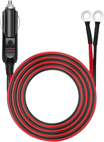 Chanzon 6 pies/3 pies UL listado 12V/24V 15A macho a macho enchufe para encendedor de cigarrillos, cable cargador resistente con protección LED y 6