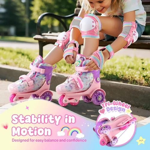 Miniatura 3 de Patines de Ruedas para Niños Principiantes - ZOOBLISS Patines de Ruedas para Niños Pequeños para Niños y Niñas de 3 a 7 Años con Ruedas que se