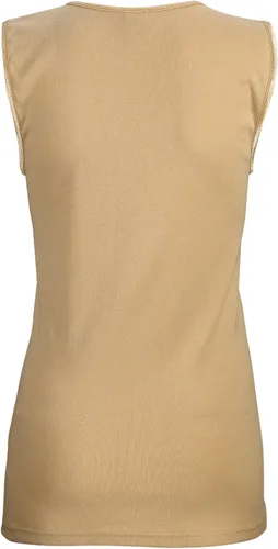 Miniatura 3 de Rosette Camiseta interior sin mangas para mujer - Algodón - Cuello alto, diseño de hombro completo