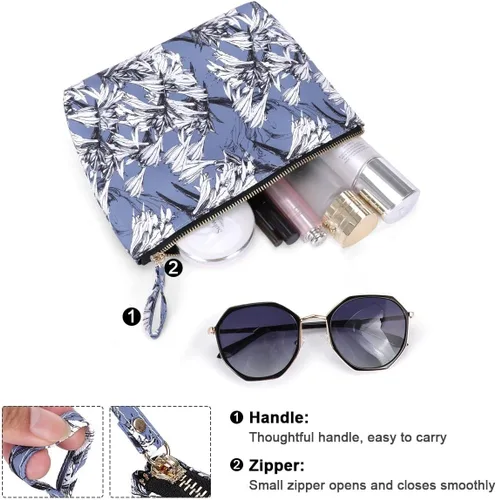 Miniatura 2 de Kamo Bolsas de maquillaje - Bolsa de cosméticos para mujer, bolsa con cremallera, organizador de cosméticos de viaje, bolsas de viaje para artículos