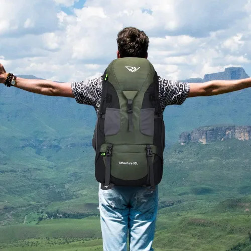 Miniatura 6 de Mochila de senderismo RuRu monkey de 50L, mochila ligera impermeable para camping al aire libre y viajes