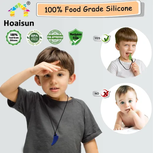 Miniatura 2 de Collares masticables para niños sensoriales, paquete de 7 collares sensoriales para masticar para niños y niñas con autismo, TDAH, SPD, masticar