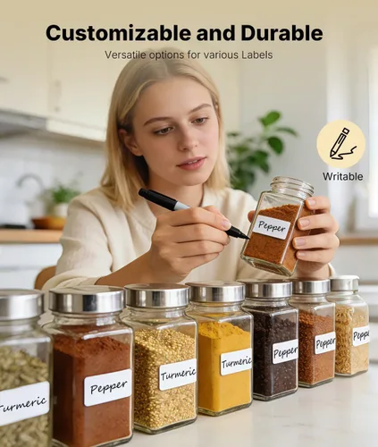 Miniatura 6 de Etiquetas térmicas de 2 x 1, etiqueta térmica directa, rollo de 1000 etiquetas térmicas, impermeables, a prueba de aceite, para etiquetado en casa