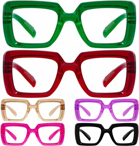 Miniatura 8 de Eyekepper Gafas cuadradas para mujer, paquete de 5 lentes elegantes para mujer