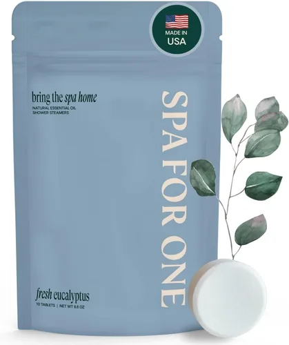 Paquete de 10 vaporizadores de ducha de eucalipto para aromaterapia, fabricados en Estados Unidos con aceites esenciales naturales y mentol,