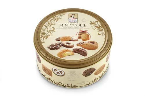 Miniatura 4 de Matilde Vicenzi Minivoglie - Lata de galletas de mantequilla surtidas italianas, regalo tradicional de galletas navideñas para el día del padre