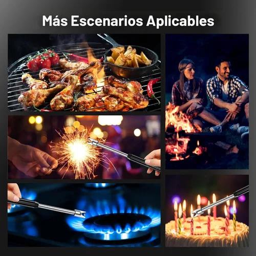 Miniatura 6 de KTEBO 2 Pack Encendedores Eléctricos de Arco de Plasma Recargables - USB de Largo Alcance para Velas Perfumadas, Barbacoa y Camping - Encendedores