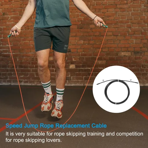 Miniatura 5 de PATIKIL Cable de repuesto de cuerda de salto de velocidad, alambre de acero de cuerda de salto profesional Reemplazar para cuerdas de salto de alta