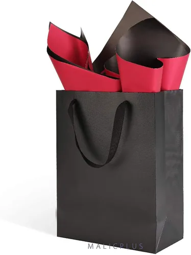Miniatura 4 de 12 bolsas de regalo grandes de 10 x 5 x 13 pulgadas, bolsas de regalo grandes de color negro mate con asas para todas las ocasiones