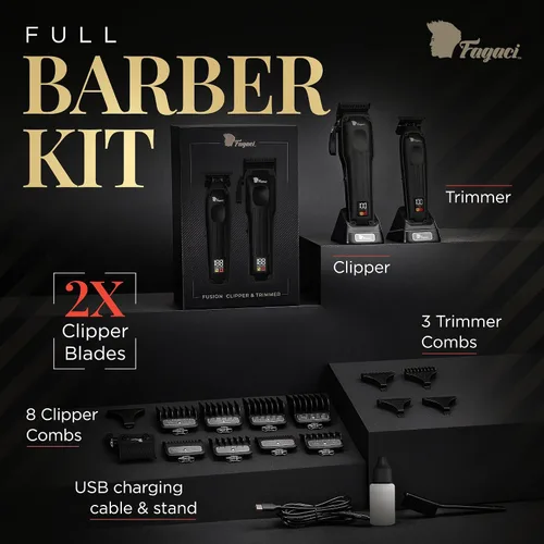 Miniatura 9 de Fagaci Cortadora de pelo profesional para hombres con precisión superior, juego de cortapelos y recortadores de peluquería sin escobillas, kit