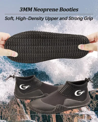 Miniatura 5 de Botas de buceo de neopreno, botas de buceo, surf, para hombres y mujeres, 0.118 in, botas de vela con suela de goma antideslizante de alta calidad