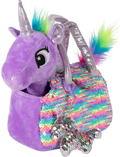 Miniatura 13 de Set de Mascotas de Peluche de Little Jupiter con Bolso - Animales de Peluche de Unicornio - Animales de Peluche para Niñas - Juguete de Peluche