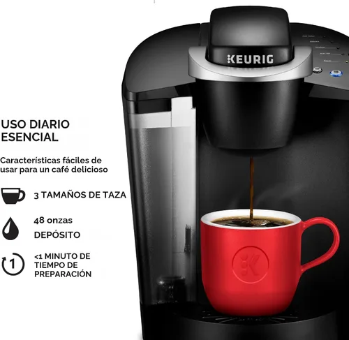 Miniatura 2 de Keurig K-Classic - Cafetera de cápsulas K-Cup de una sola porción, con 3 tamaños de preparación, depósito extraíble de 48 onzas, color negro