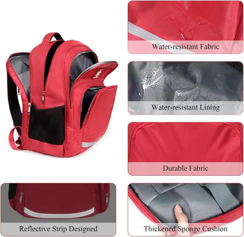 Miniatura 6 de Gatycallaty Mochila de primeros auxilios Emt Bolsa de primeros auxilios Vacía Ems Emergencia Salud en el Hogar Senderismo Trauma Viajes Camping Rojo