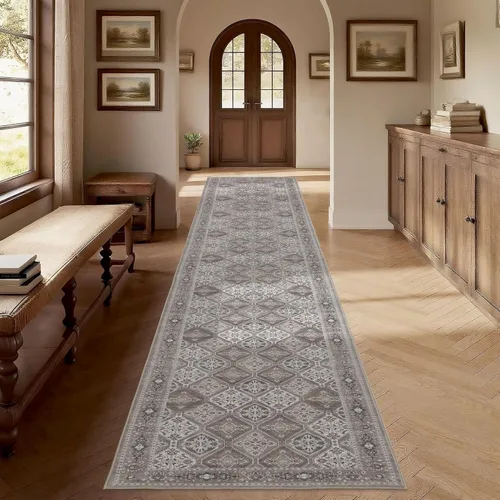 Miniatura 51 de Alfombra de Pasillo Lavable 3x10: Corredores Largos Antideslizantes para Pasillo - Alfombra Ultradelgada para Piso Interior para Cocina Entrada