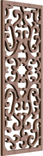 Miniatura 106 de Smithfield Paneles de pared decorativos de madera con calado, 13 3/8 pulgadas de ancho x 34 3/8 pulgadas de alto x 3/8 de alto, roble rojo rojo