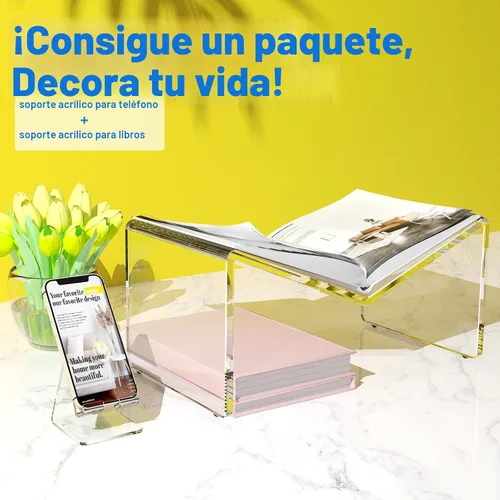 Miniatura 7 de Crpich Soporte acrílico para teléfono celular, soporte portátil transparente para teléfono para escritorio, compatible con Phone16 15 14 13 Pro Max