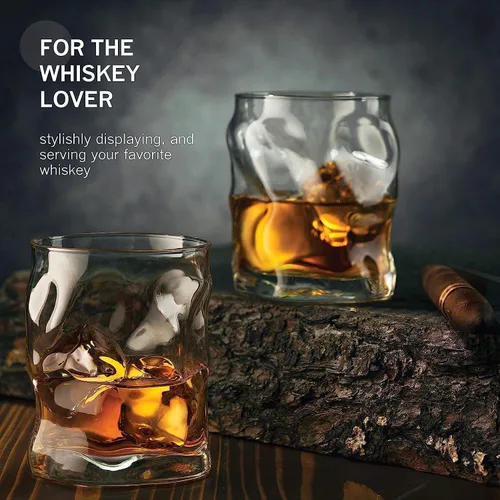 Miniatura 2 de Bormioli Rocco Sorgente - Vasos dobles Old Fashioned, 14.25 onzas, color blanco, 4 unidades (paquete de 1)