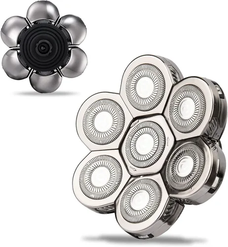 Miniatura 8 de Cabezales de repuesto para afeitadora de cabeza, cuchillas de repuesto para afeitadora de cabeza, afeitadoras de cabeza para hombres calvos, negro 5