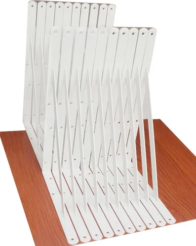 Miniatura 37 de Paquete de 16 soportes de estante resistentes negros de 20 pulgadas de largo x 12 pulgadas de alto con tornillos, soportes de estante de metal