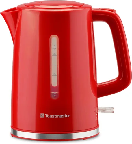 Toastmaster Hervidor eléctrico de 1,7 litros, hervidor de té y café, calentador de agua eléctrico, calentador de agua inalámbrico, caldera de agua