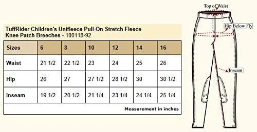 Miniatura 3 de TuffRider Pantalones de invierno Unifleece de forro polar elástico sin cierre para niños